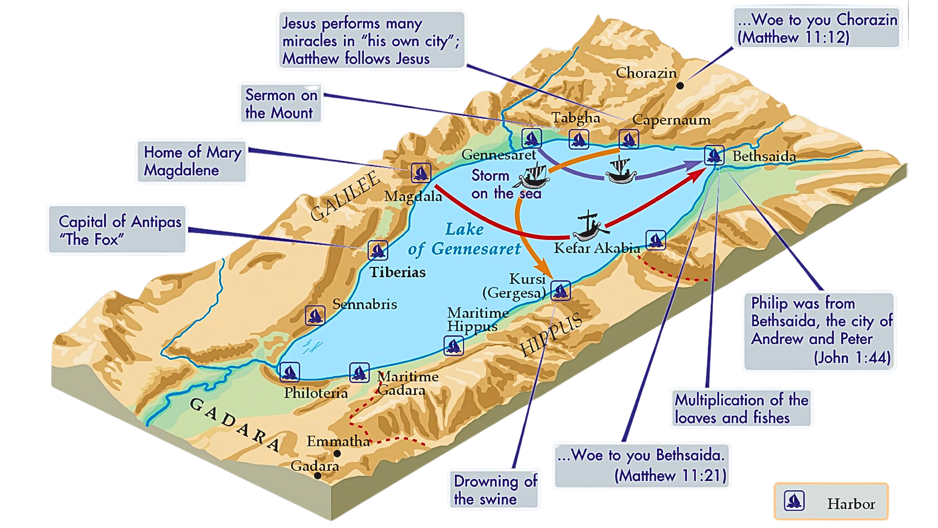 Map of Jesus's Ministry
